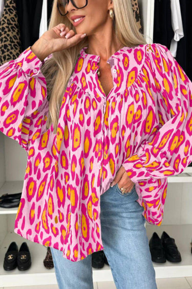 Stylish Tops & Blouses for Women – Trendy & Elegant Blouses for Every Occasion | Modestly Vogue Leopard Print Button Down Long Sleeve Shirt - Modestly Vogue